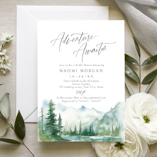 Invitation L'aventure Attend Mariage Champêtre Rustique