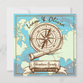 Invitation L'aventure attend Nautical| Voyage Rustique (Devant)