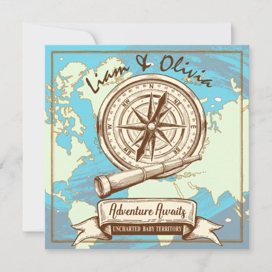 Invitation L'aventure Attend Nautilus| Voyage Rustique (Devant)