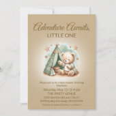 Invitation L'aventure Attend Ours Bébé Unisexe (Devant)
