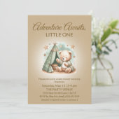Invitation L'aventure Attend Ours Bébé Unisexe (Debout devant)