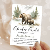 Invitation L'aventure Attend Ours Fête de Bébé en Forêt