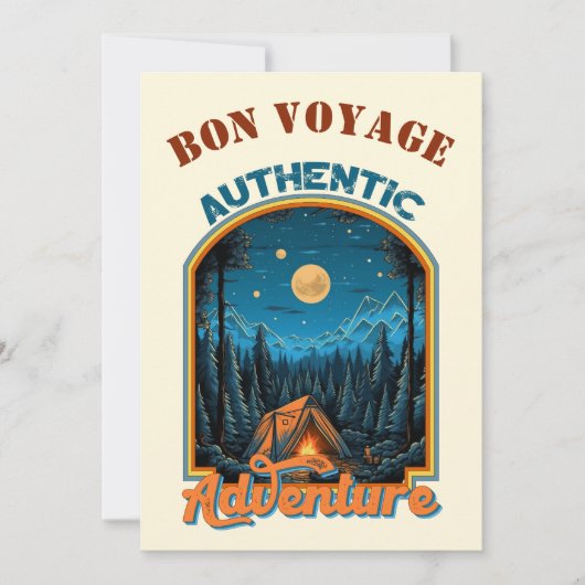 Invitation L'aventure attend sur mesure Bon Voyage Card (Devant)