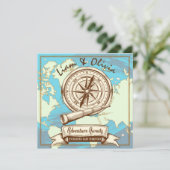 Invitation L'aventure Attend Thème Nautique| Voyage Rustique (Debout devant)