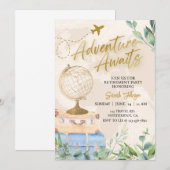 Invitation L'aventure attend, Tout événement, Anniversaire, R (Devant / Derrière)