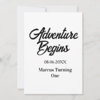 L'aventure commence 1er anniversaire nom date simp