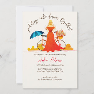 Invitation L'aventure commence Bicyclette Mariée Enterrement