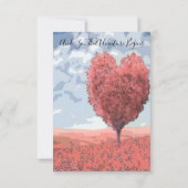 Invitation "L'aventure commence"| Fête de l'mariée Coeur rose (Dos)