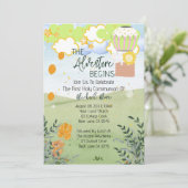 Invitation L'aventure commence Hot Air Balloon 1ère communion (Debout devant)