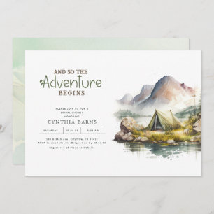 Invitation L'aventure commence la Fête des mariées sauvage de