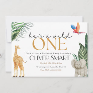 Invitation L'aventure commence la première fête d'anniversair