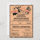 Invitation L'aventure commence l'anniversaire de Safari desti (Devant)