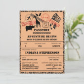 Invitation L'aventure commence l'anniversaire de Safari desti (Debout devant)