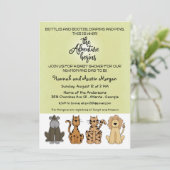 Invitation L'aventure commence le Baby shower des couples (Debout devant)