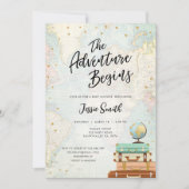 Invitation L'aventure commence le Baby shower des couples de  (Devant)
