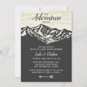 Invitation L'aventure commence le baby shower rustique de (Devant)