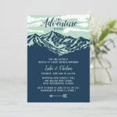 Invitation L'aventure commence le Baby shower rustique de mon (Debout devant)