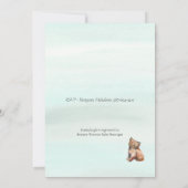 Invitation L'aventure commence le Baby shower rustique | Lynx (Dos)