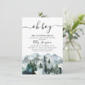 Invitation L'aventure commence le Baby shower sauvage (Debout devant)