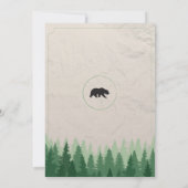 Invitation L'aventure commence l'hiver de l'ours Baby shower (Dos)