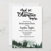 Invitation L'aventure commence l'invitation à la retraite (Devant)