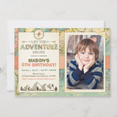 Invitation L'aventure commence l'invitation Anniversaire Plan (Devant)