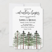 Invitation L'Aventure Commence L'Invitation De Douche Couples (Devant)