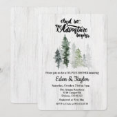 Invitation L'Aventure Commence L'Invitation De Douche Couples (Devant / Derrière)