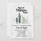 Invitation L'Aventure Commence L'Invitation De Douche Couples (Devant)