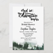 Invitation L'aventure commence l'invitation de la douche nupt (Devant)