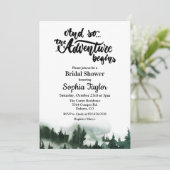 Invitation L'aventure commence l'invitation de la douche nupt (Debout devant)