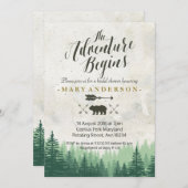 Invitation L'aventure commence l'invitation de la douche nupt (Devant / Derrière)