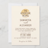 Invitation L'aventure commence | Mariage de montagne paysager (Dos)