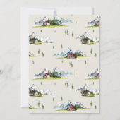 Invitation L'aventure commence Mountain Range Couples Douche (Dos)