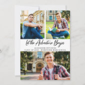 Invitation L'aventure Commence Photo Fête de Remise de Diplôm (Devant)
