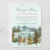 Invitation L'aventure commence Rustic Deer Changement de plan (Devant)