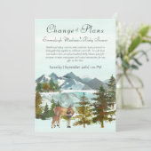 Invitation L'aventure commence Rustic Deer Changement de plan (Debout devant)