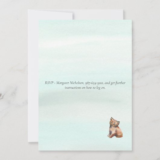 Invitation L'aventure commence Rustic Lynx Changement de plan (Dos)