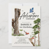 Invitation L'aventure continue Bear Forest 1er anniversaire (Devant)