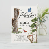 Invitation L'aventure continue Bear Forest 1er anniversaire (Debout devant)