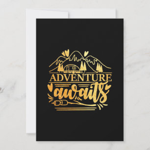 Invitation L'aventure de cadeau de campeur attend