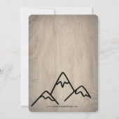 Invitation L'aventure est dehors Baby shower Wood Mountain (Dos)