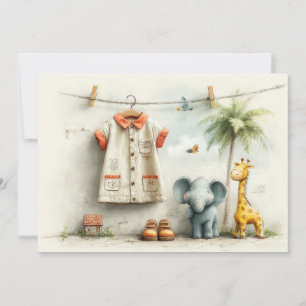 Invitation L'Aventure Safari de Little Explorer 1er Anniversa