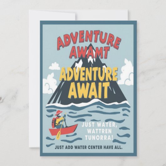 Invitation L'aventure vous attend (Devant)