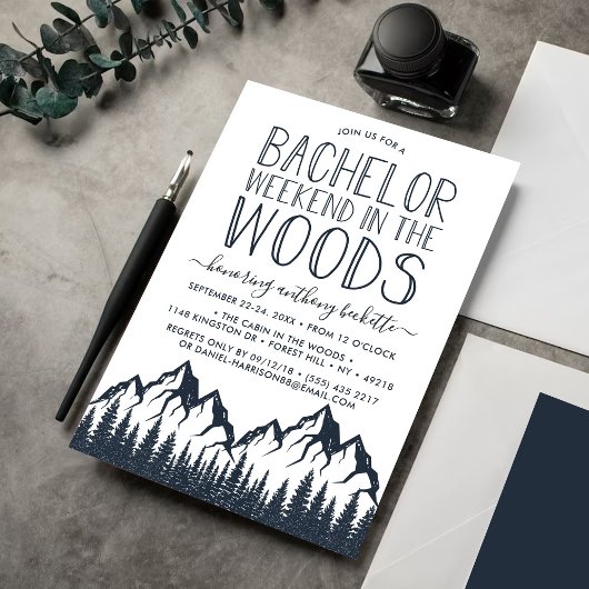 Invitation L'aventure vous attend ! Week-end de l'enterrement