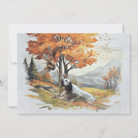 Invitation "Laverack" La chasse du Setter anglais (Devant)