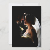 Invitation Lavish Art Nouveau Mariage noir et or Invitati (Dos)