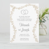 Invitation Lavish Elegant Chuppah Mariage juif Invite (Debout devant)