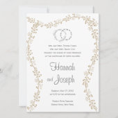 Invitation Lavish Elegant Chuppah Mariage juif Invite (Devant)