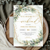 Invitation Lavish eucalyptus verdure Bachelorette Week-end
